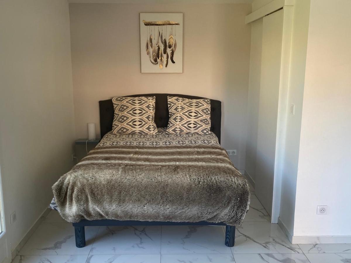 Studio climatisé avec piscine et jardin Villeneuve-Loubet Extérieur photo